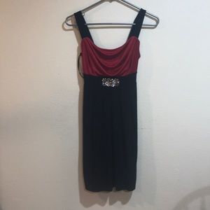 Black Dress with Red Sash